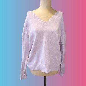 Croft & Barrow Light Purple V-Neck Sweater